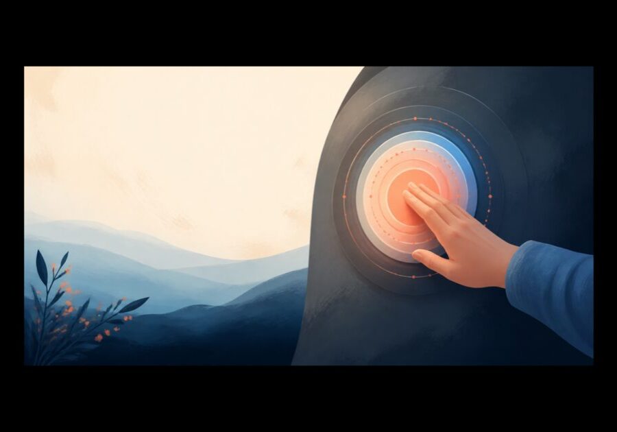 Illustration of a paused machine, representing the government shutdown of Anthropic's Fable and Mythos AI models.